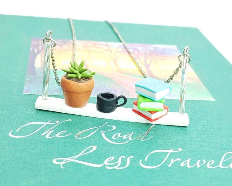 Small book shelf necklace image 6
