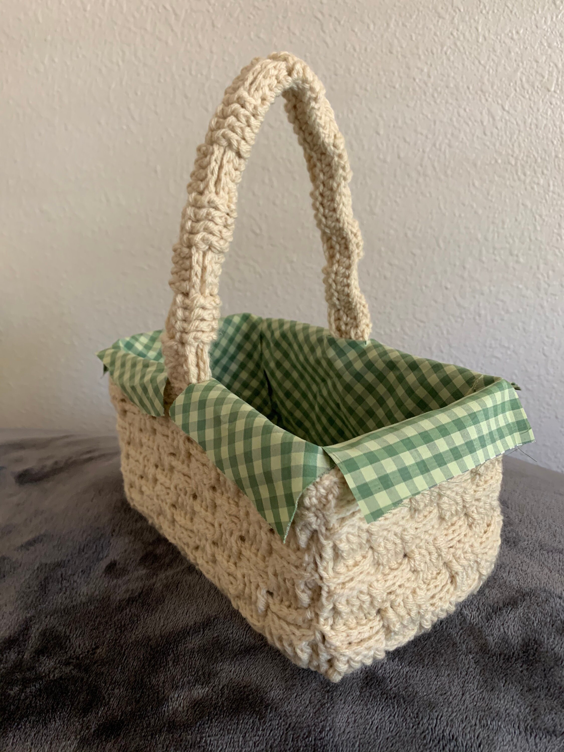 Handmade Crochet Picnic Basket Etsy