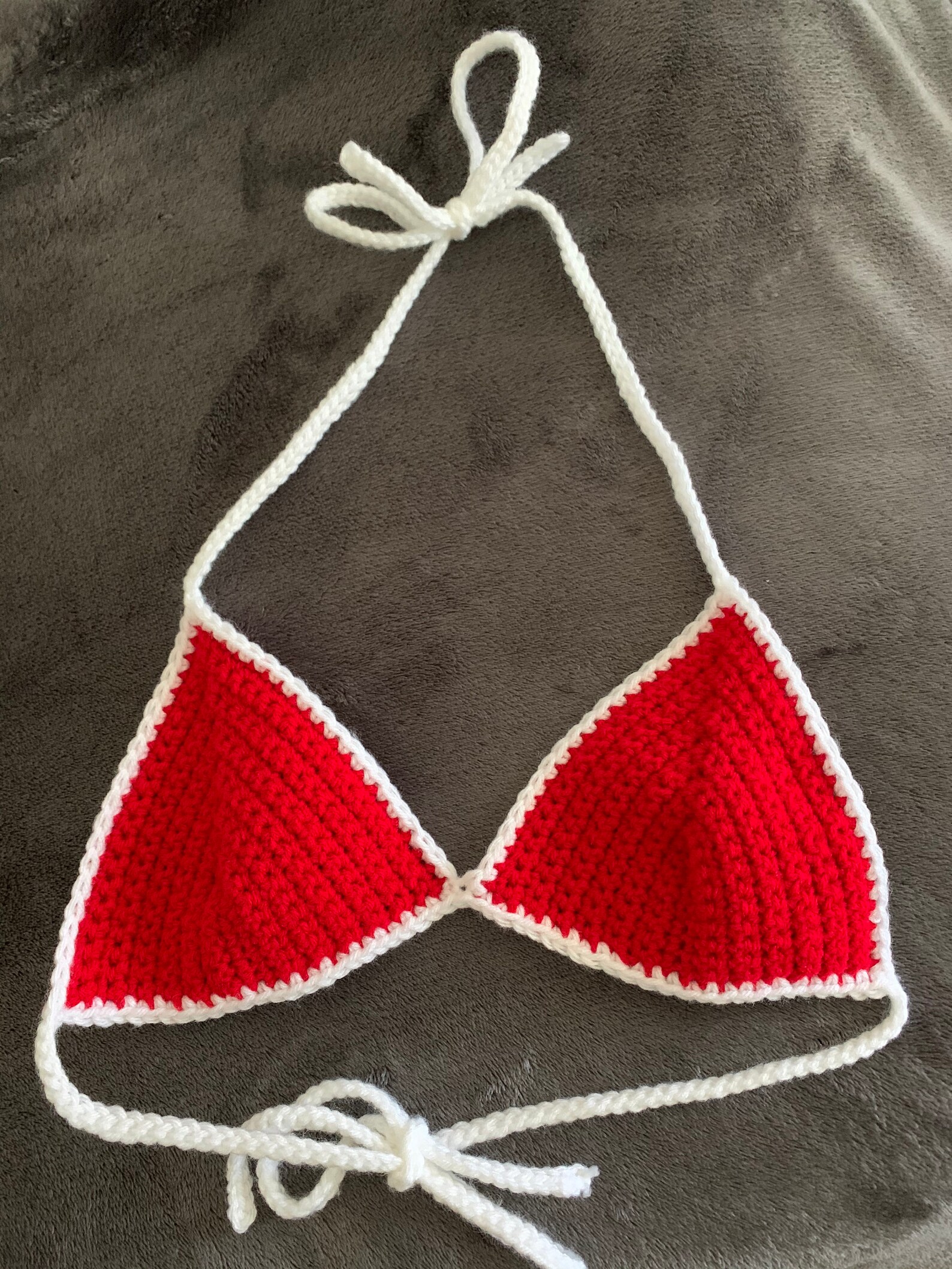 PATTERN Crochet Triangle Bikini Top Colorblock Bikini Etsy