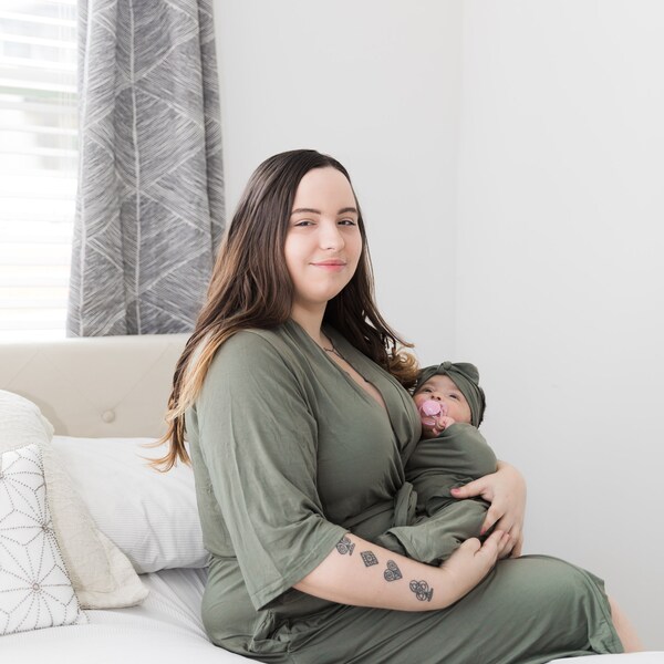 Matching Robe and Swaddle Set Girl Etsy