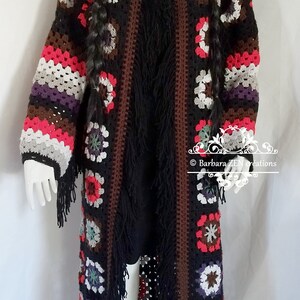 Long cardigan in granny squares