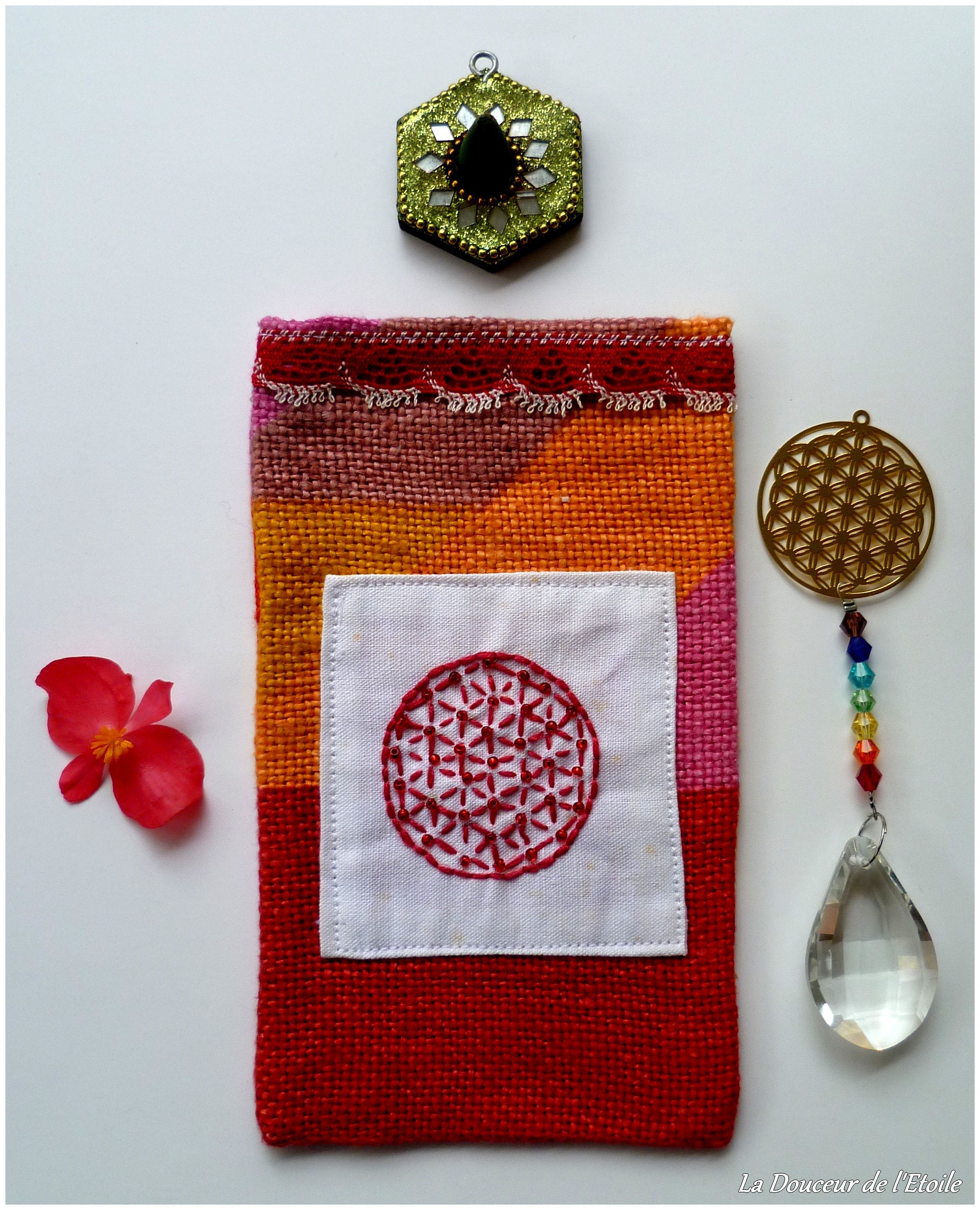 Pochette Fleur de Vie Pour Vos Objets Symboliques