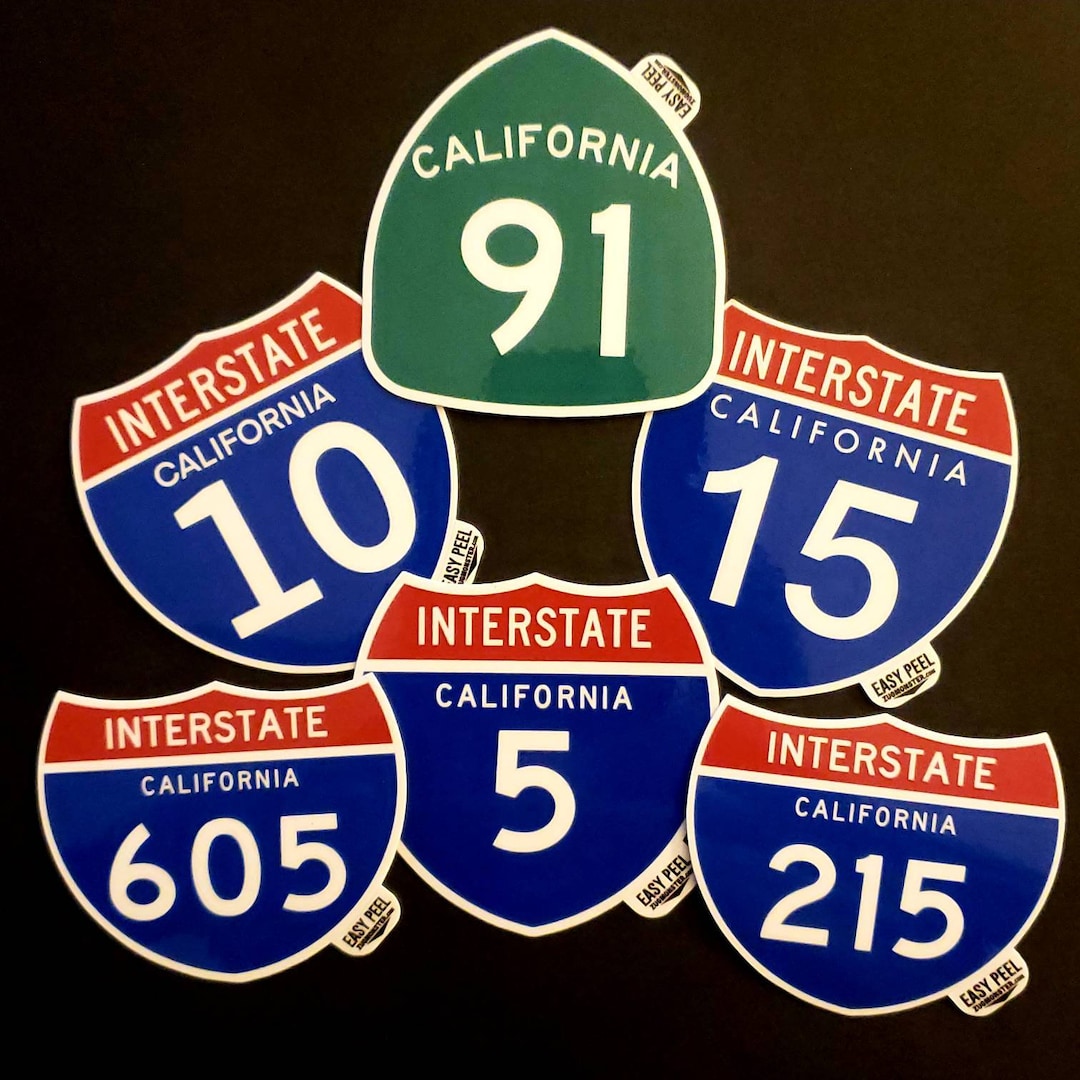 Interstate Hwy Stickers Etsy