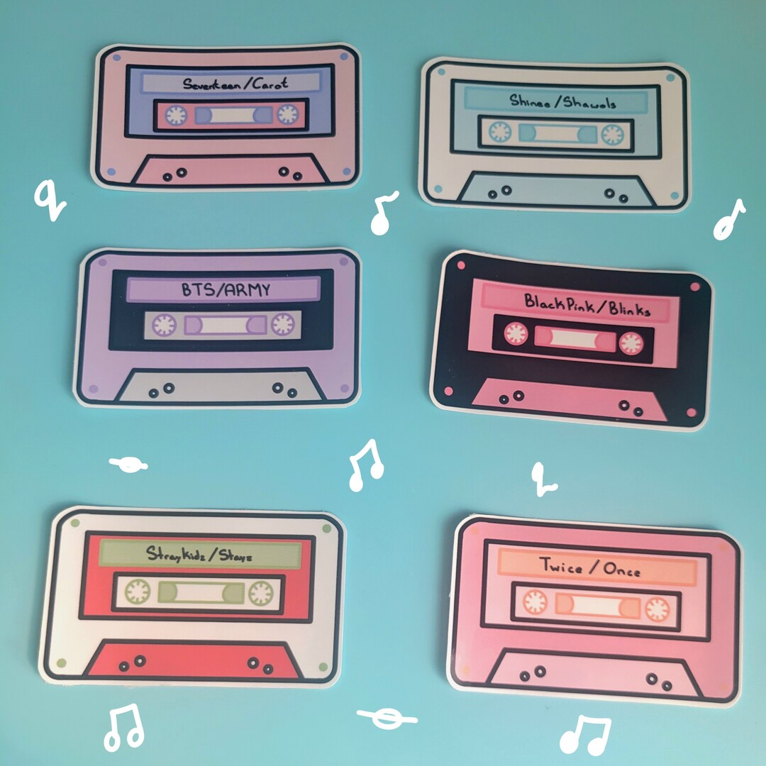 Kpop Cassette Tape Stickers Etsy