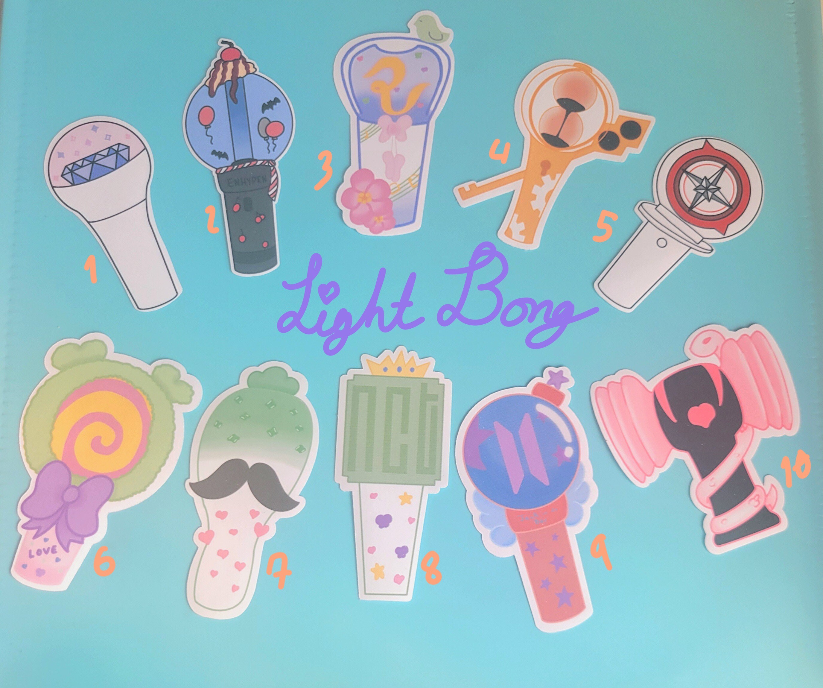 Kpop Lightstick Stickers Etsy