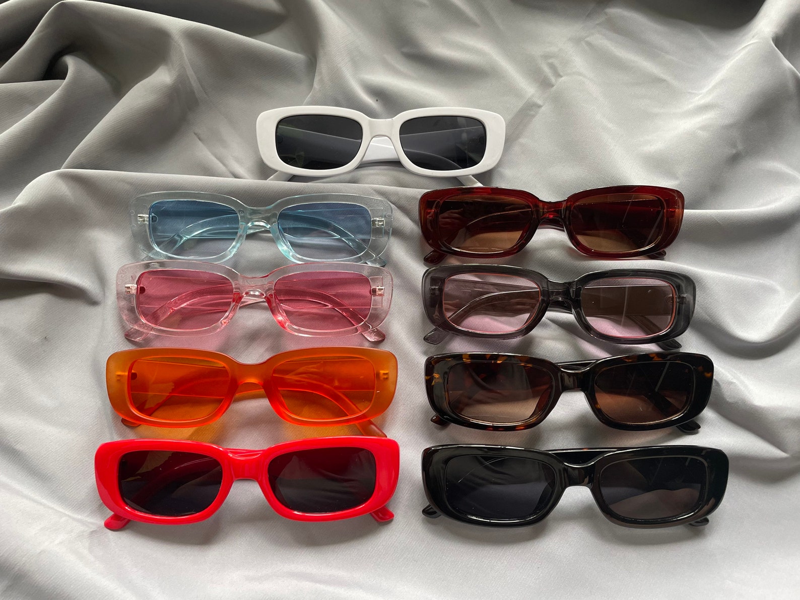 Vintage Small Square Sunglasses Edgy Y2k Rectangular | Etsy