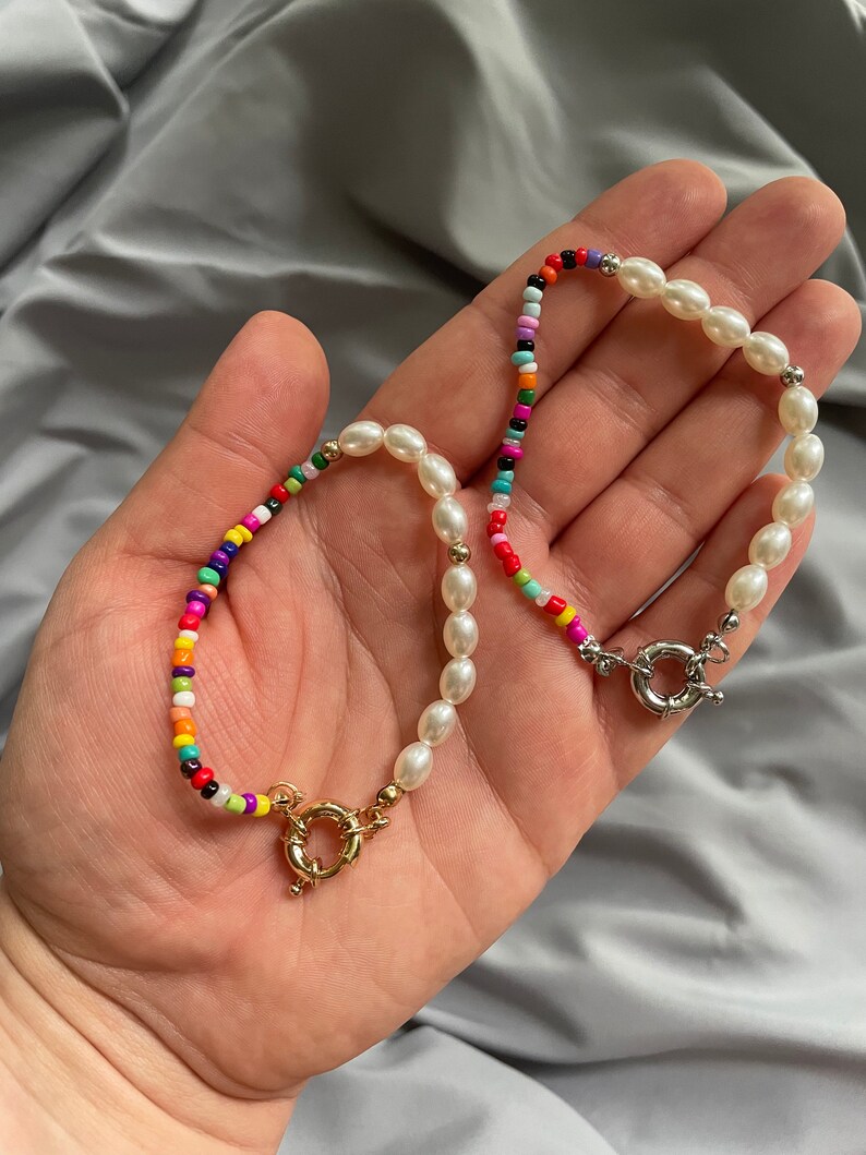 Half and Half Bracelet Y2K Style Multicolour Beaded and Etsy