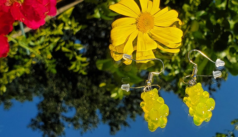 pair Sparkly Gummy Bear earrings
