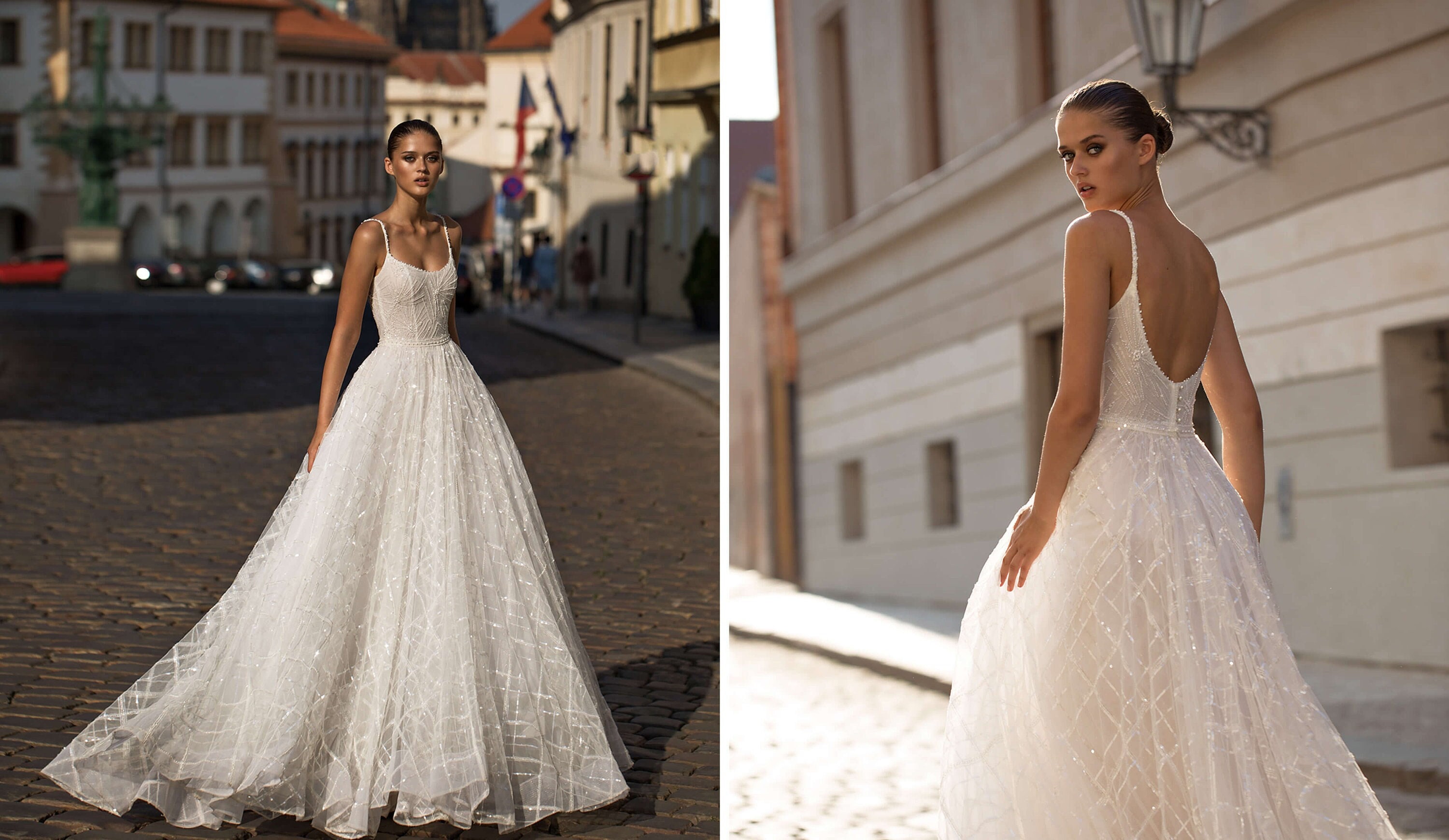 Sparkly A-line Wedding Dresses Sparkle 