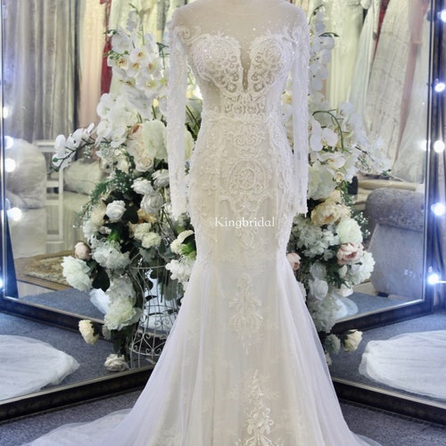 Mermaid Wedding Dress Lace Fishtail 