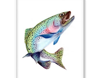 Trout Watercolor Print