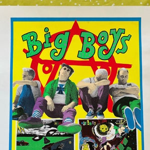1993 Big Boys Record Release Poster by Lindsey Kuhn **Signed & Numbered** Original, The Fat Elvis, The Skinny Elvis – Touch and Go Records