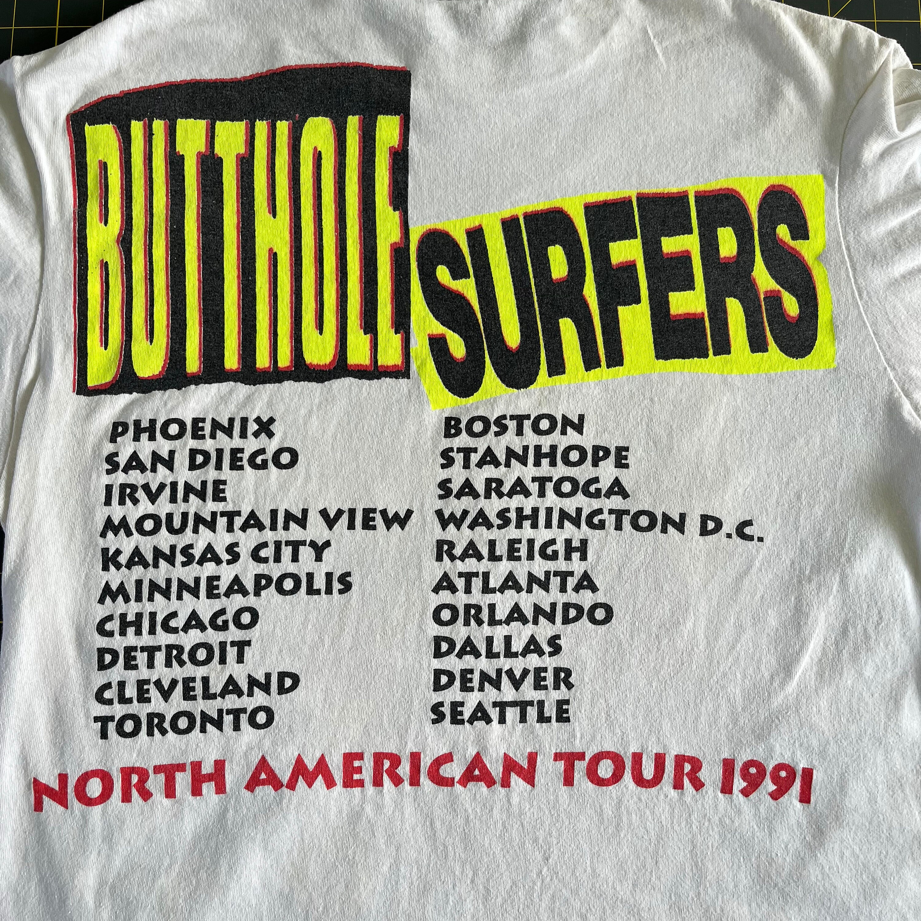 Vintage Butthole Surfers 1991 Tour T-shirt **spec Printing 