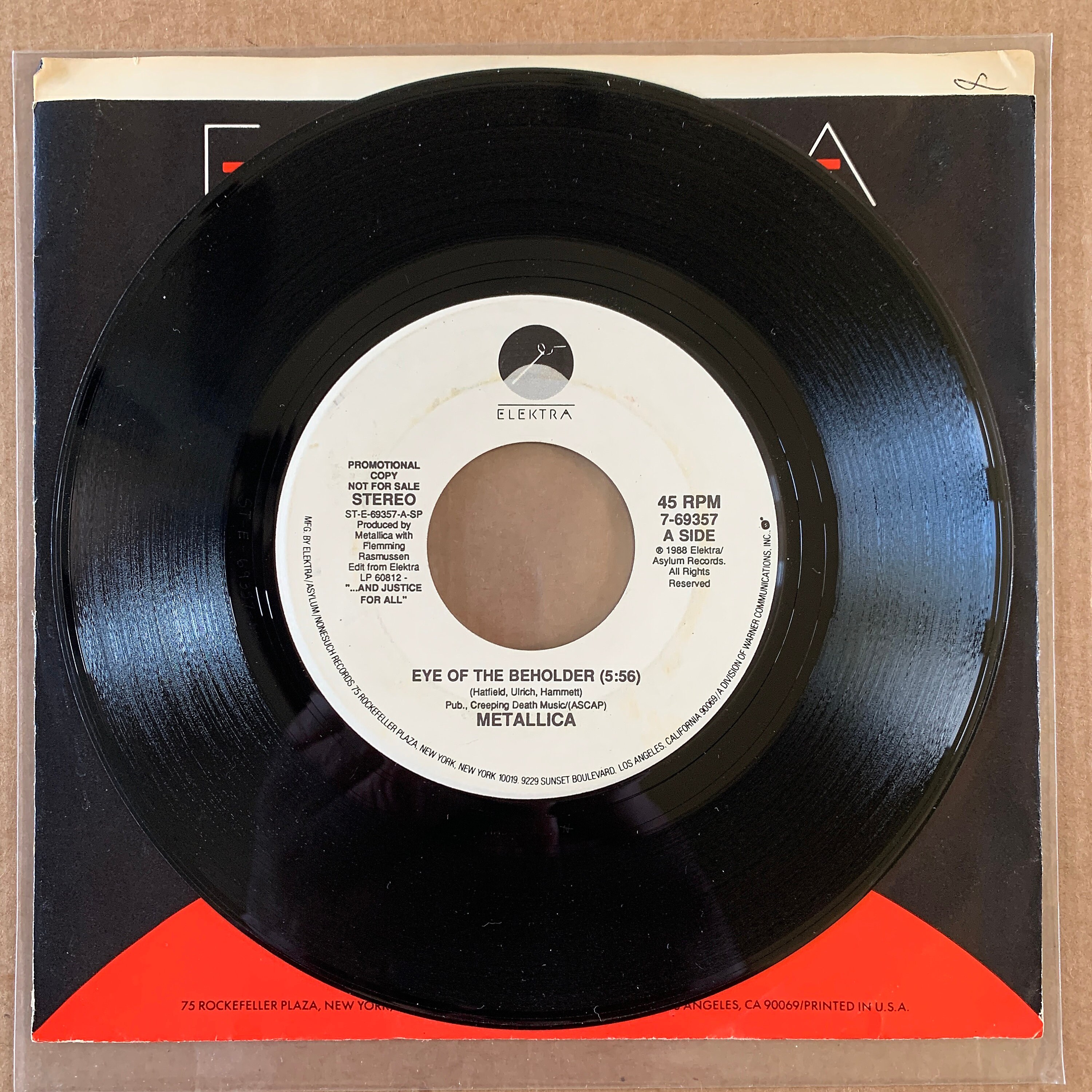 Metallica – Eye of the Beholder (1988, Elektra – 7-69357) ***promo