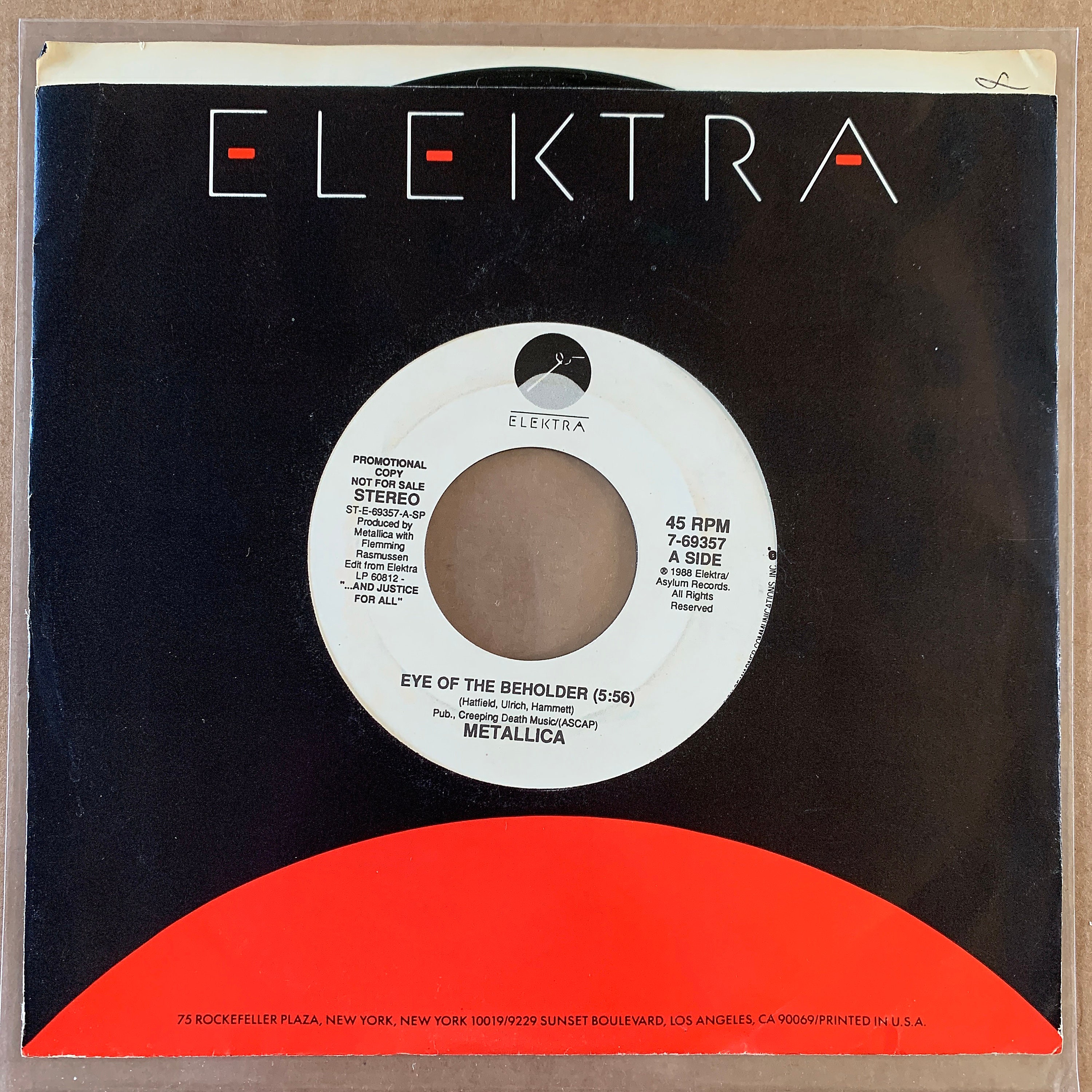 Metallica – Eye of the Beholder (1988, Elektra – 7-69357) ***promo