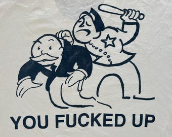 Vintage GWAR X-Cops T-Shirt – You F*cked Up – Size XL