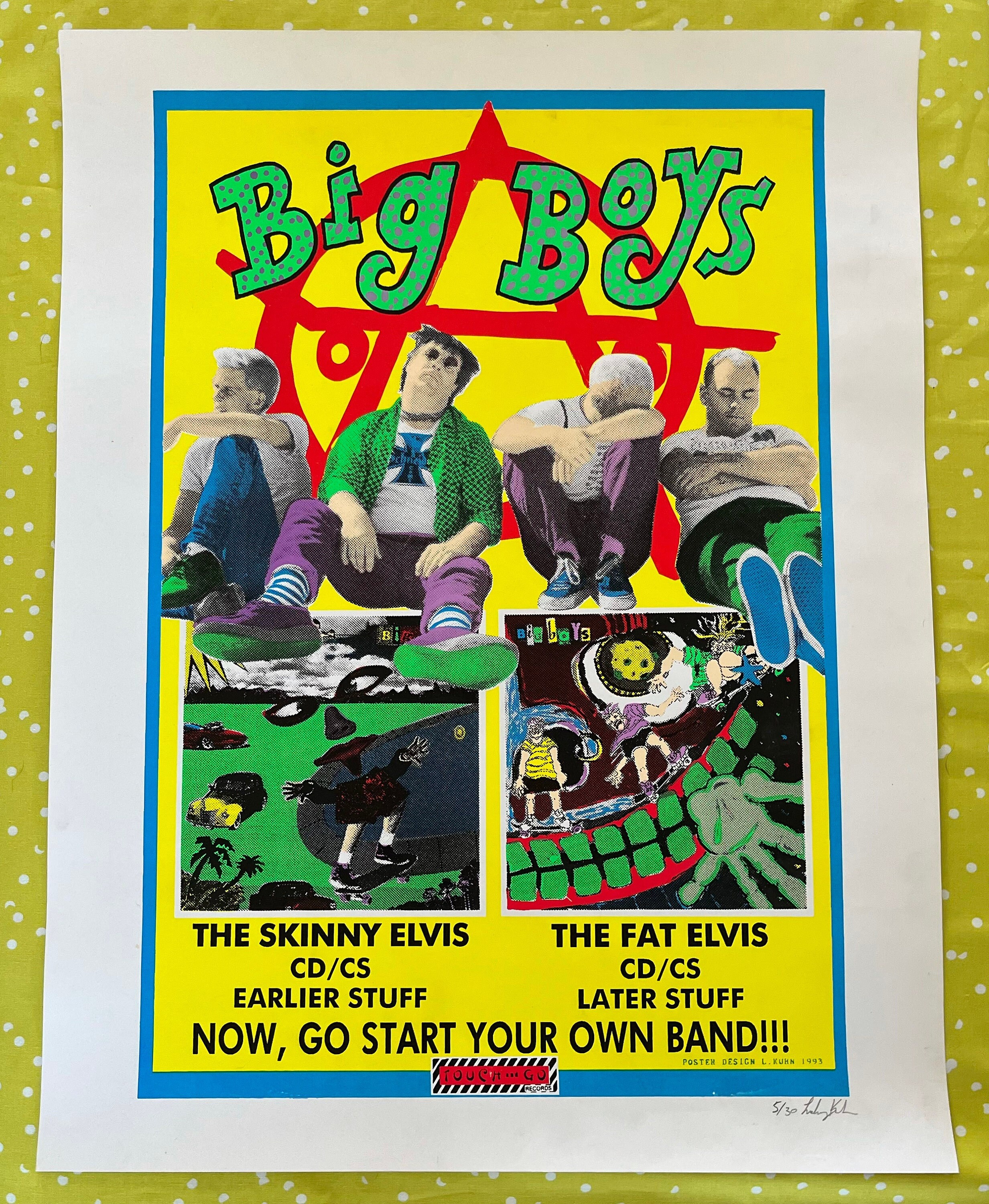1993 Big Boys Record Release Poster by Lindsey Kuhn **signed