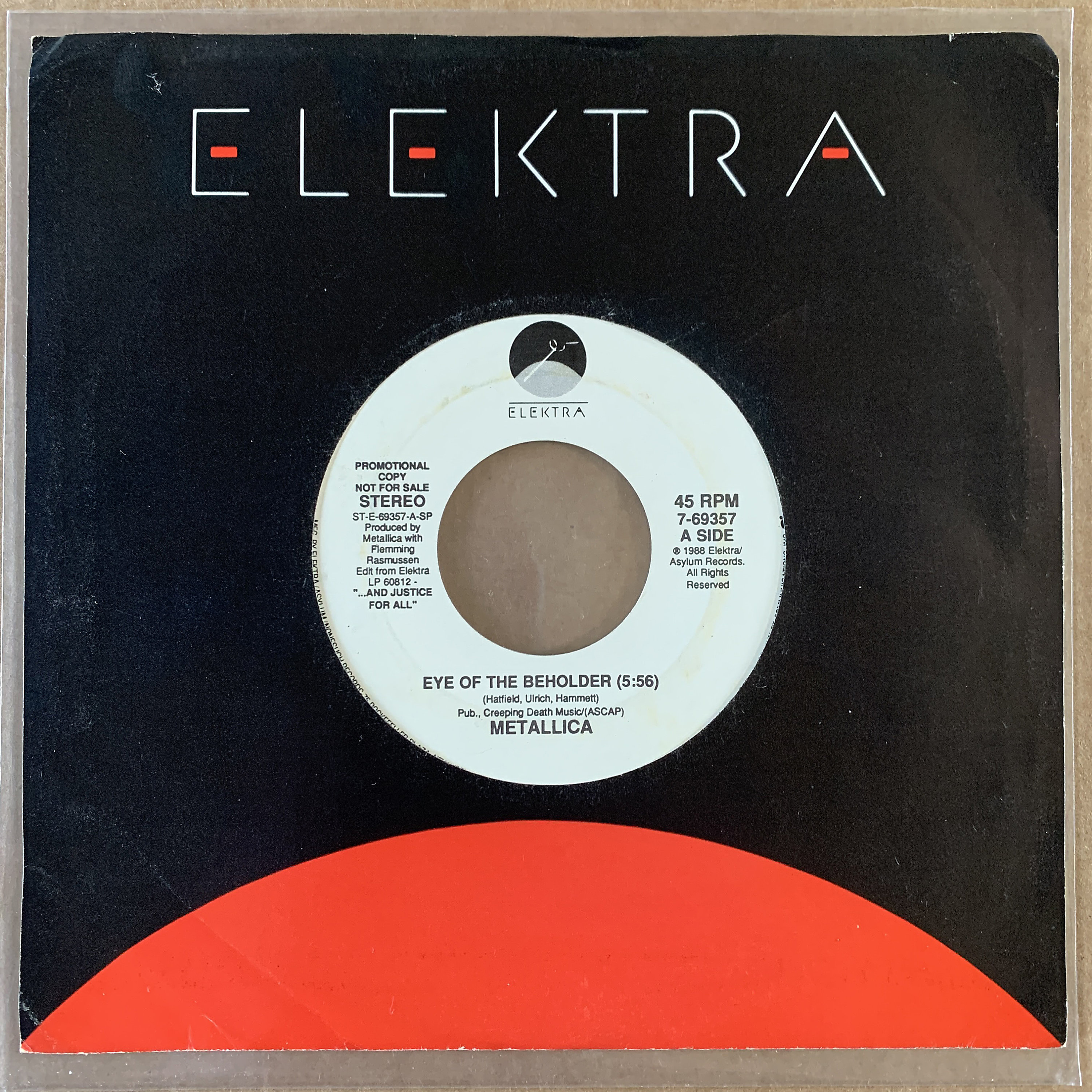 Metallica – Eye of the Beholder (1988, Elektra – 7-69357) ***promo