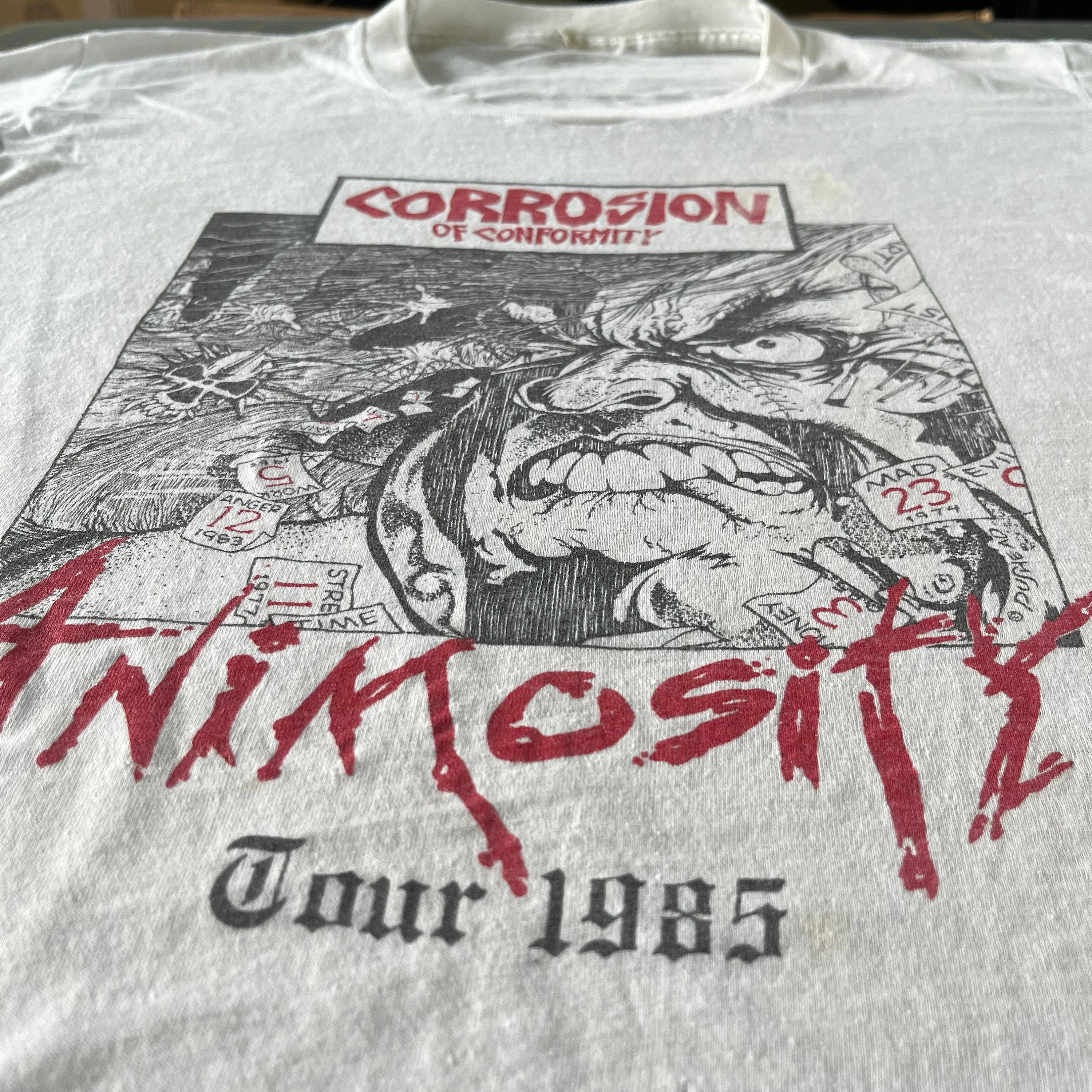 Vintage 1985 Corrosion of Conformity Tour T-shirt – Animosity