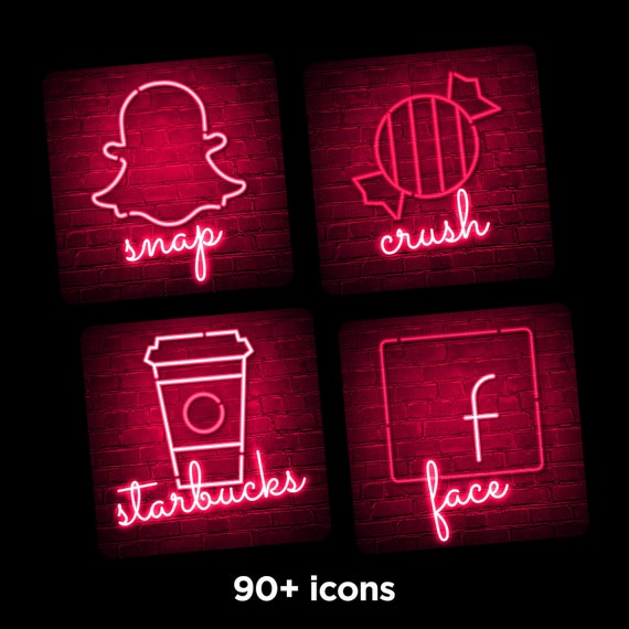 90 Neon Ios 14 Icon Pack Valentine February Neon Iphone Etsy 90 Neon Ios 14 Icon Pack Valentine February Neon Iphone Etsy
