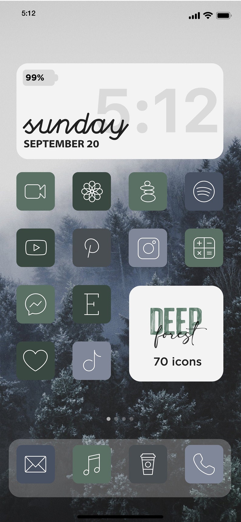 Green app icons aesthetic messages Idea