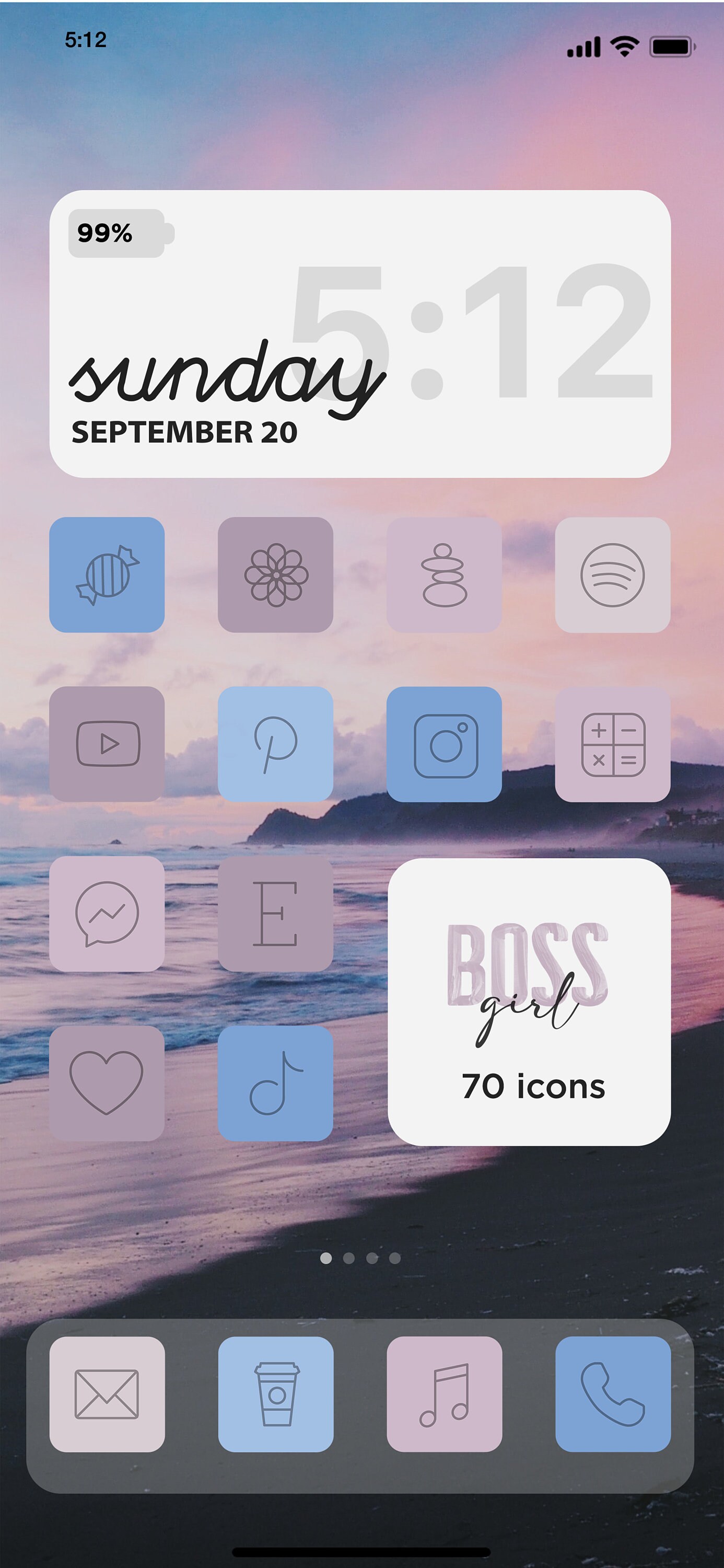 Aesthetic iPhone iOS 14 Candy Custom Icons Pastels iOS Icon Pack 70 ...