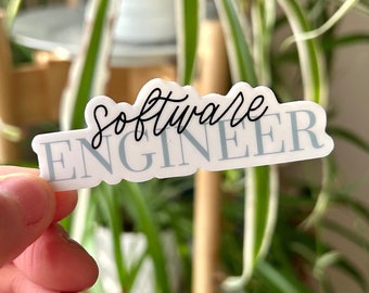 Autocollant d'ingénieur logiciel, autocollant STEM, génie logiciel, autocollant d'étudiant en génie, ingénieur, cadeau d'ingénierie, cadeau de diplômé d'ingénieur