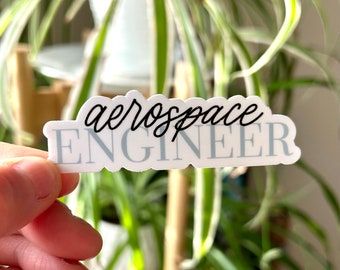 Sticker ingénieur aérospatial, Sticker STEM, Sticker ingénieur, Sticker étudiant ingénieur, Sticker ingénieur, cadeau ingénieur aérospatial