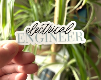 Sticker ingénieur électricien, Sticker STEM, Sticker ingénieur, Sticker étudiant ingénieur, Sticker ingénieur, Cadeau ingénieur électricien