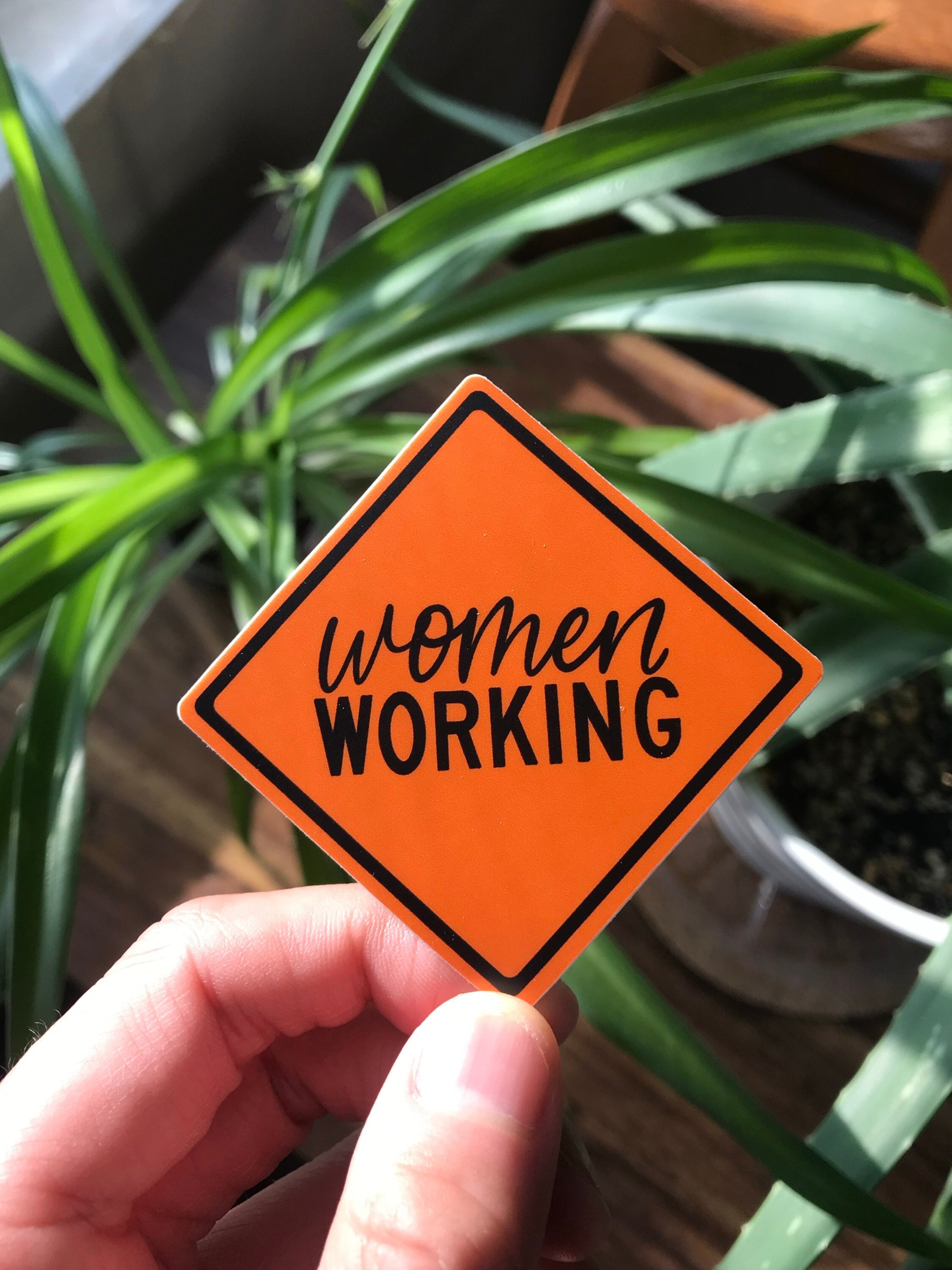 Women Working Sign Sticker, STEM Sticker, Women in Construction ...