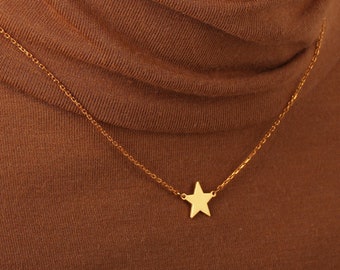 Dainty 18k Gold Star Necklace - Mothers Day Gifts - Custom Necklace- Gold Layered Necklace for Women -Personalized Gifts- Mothers Day Gift