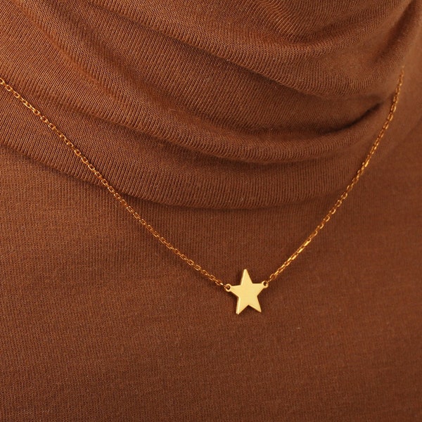 Dainty 18k Gold Star Necklace - Mothers Day Gifts - Custom Necklace- Gold Layered Necklace for Women -Personalized Gifts- Mothers Day Gift