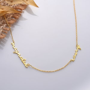 Multiple Name Necklace, Family Necklace, Children Names Necklace, Kids Name Necklace, Mom Necklace, Gold Family Name Necklace, Mom Gift