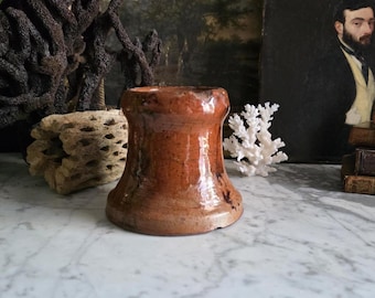 Antique Redware Pedestal Plinth