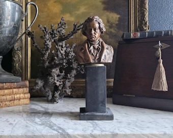 Vintage Bronze Beethoven Portrait Bust