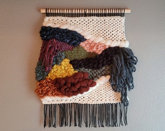 Emboldened Rainbow Woven Wall Tapestry - OOAK - SPECTERandASHE Handmade