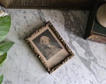 Antique Framed Portrait Print of Christoph Willibald Gluck