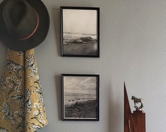 Vintage Framed Bering Sea Photographs: Nome Alaska Beachscapes