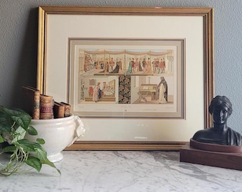 Antique Auguste Racinet Chromolithograph Print: Le Costume Historique, Italy