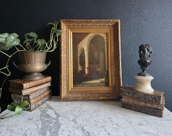Antique Dutch Church Interior Oil Painting – Jan Baptist Tetar van Elven (1805 - 1889), Framed