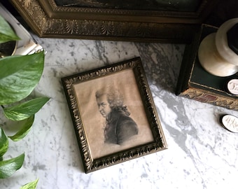 Antique Framed Portrait of Wolfgang Amadeus Mozart