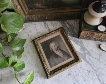 Antique Framed Ludwig Van Beethoven Portrait