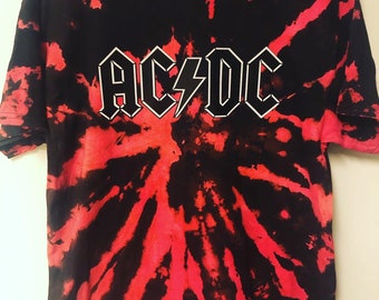 Ac Dc Tie Dye Shirt - Etsy