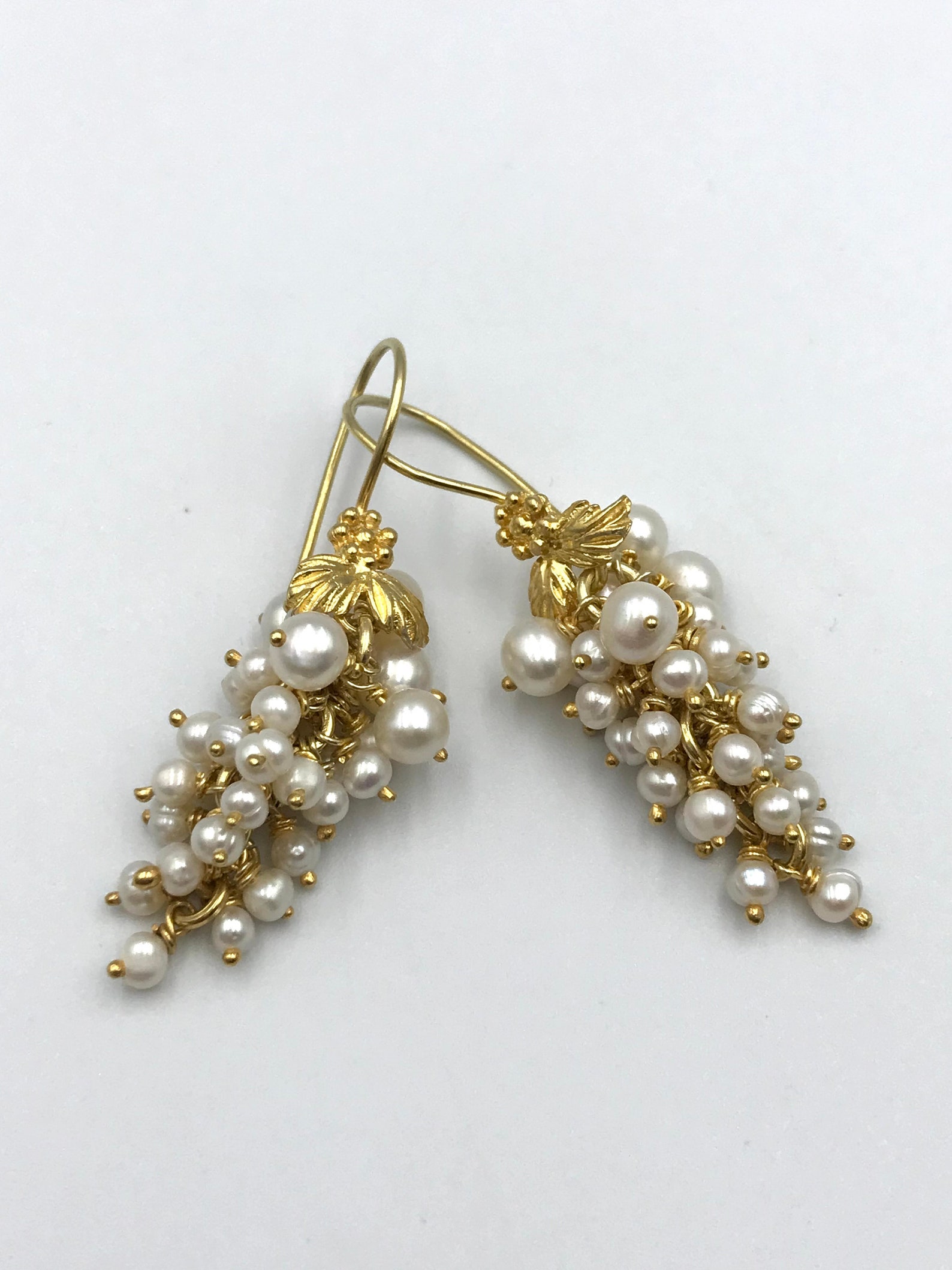 Grapes Pearl Silver Earring 3mm5mm Freshwater Pearl Gold Etsy