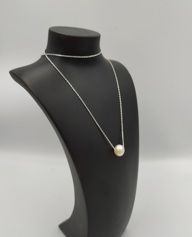 Silver Pendant Real Pearl handmade christmas gift