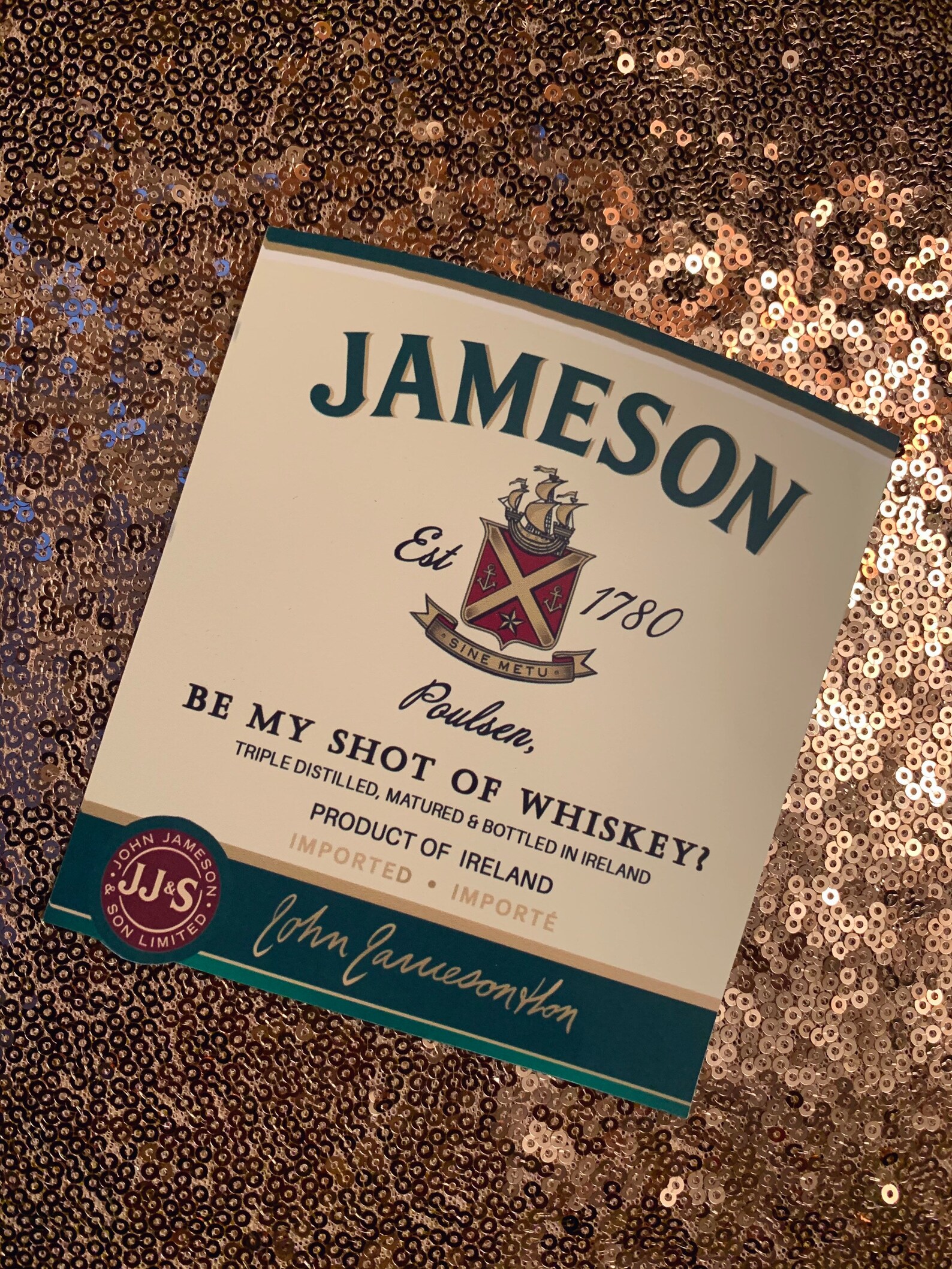 Jameson Whiskey Custom Sticker Label | Etsy