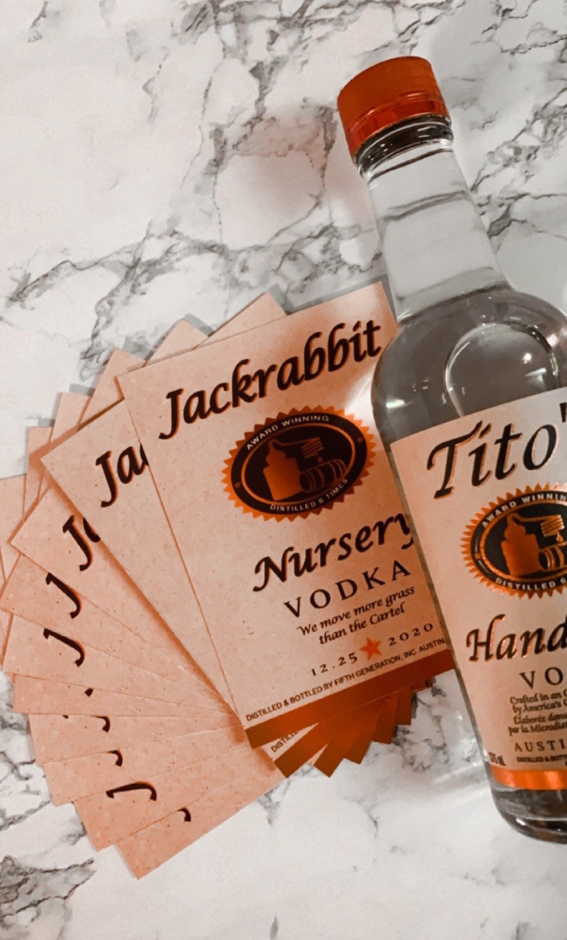 Custom tito's label