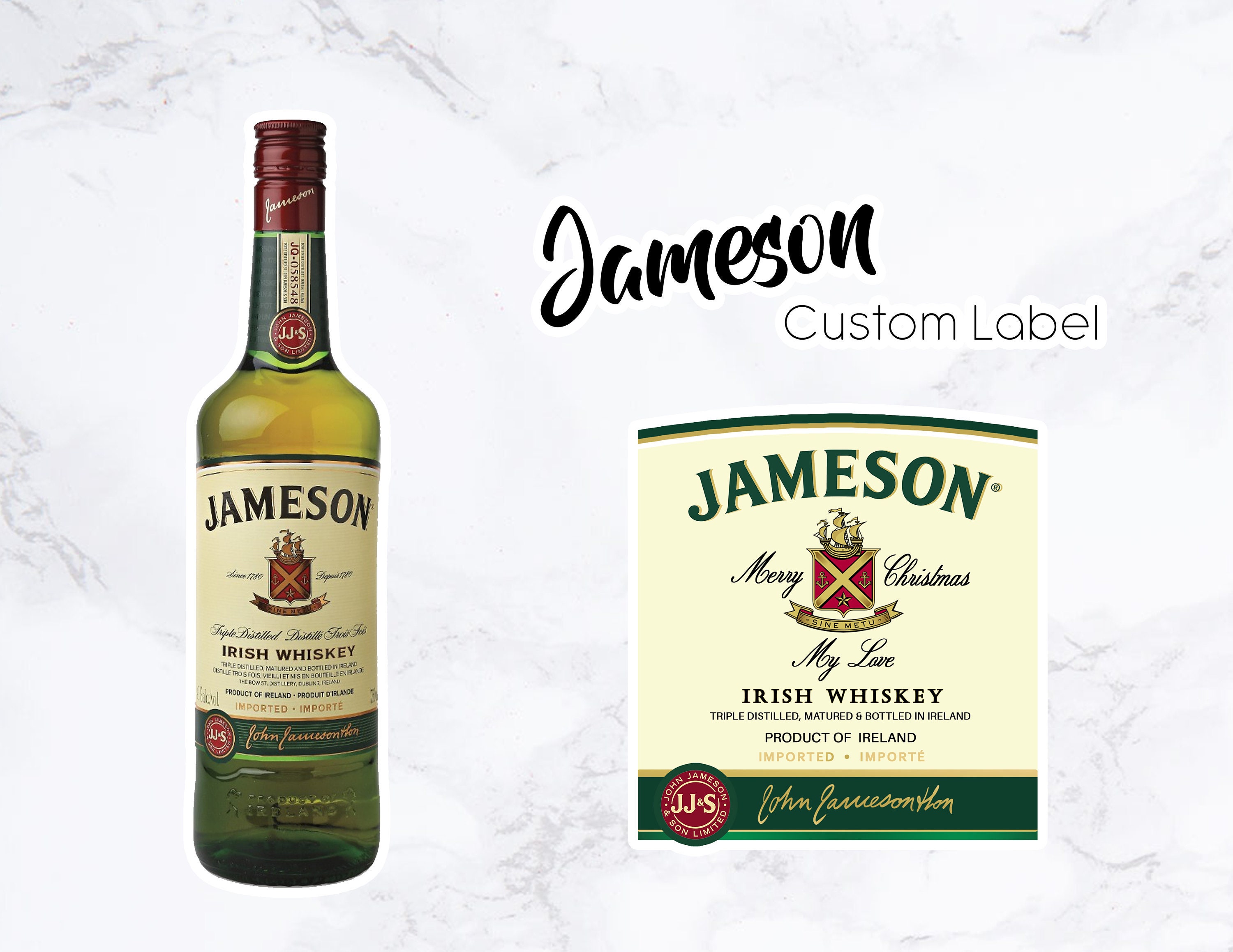 Jameson Whiskey Custom Sticker Label | Etsy