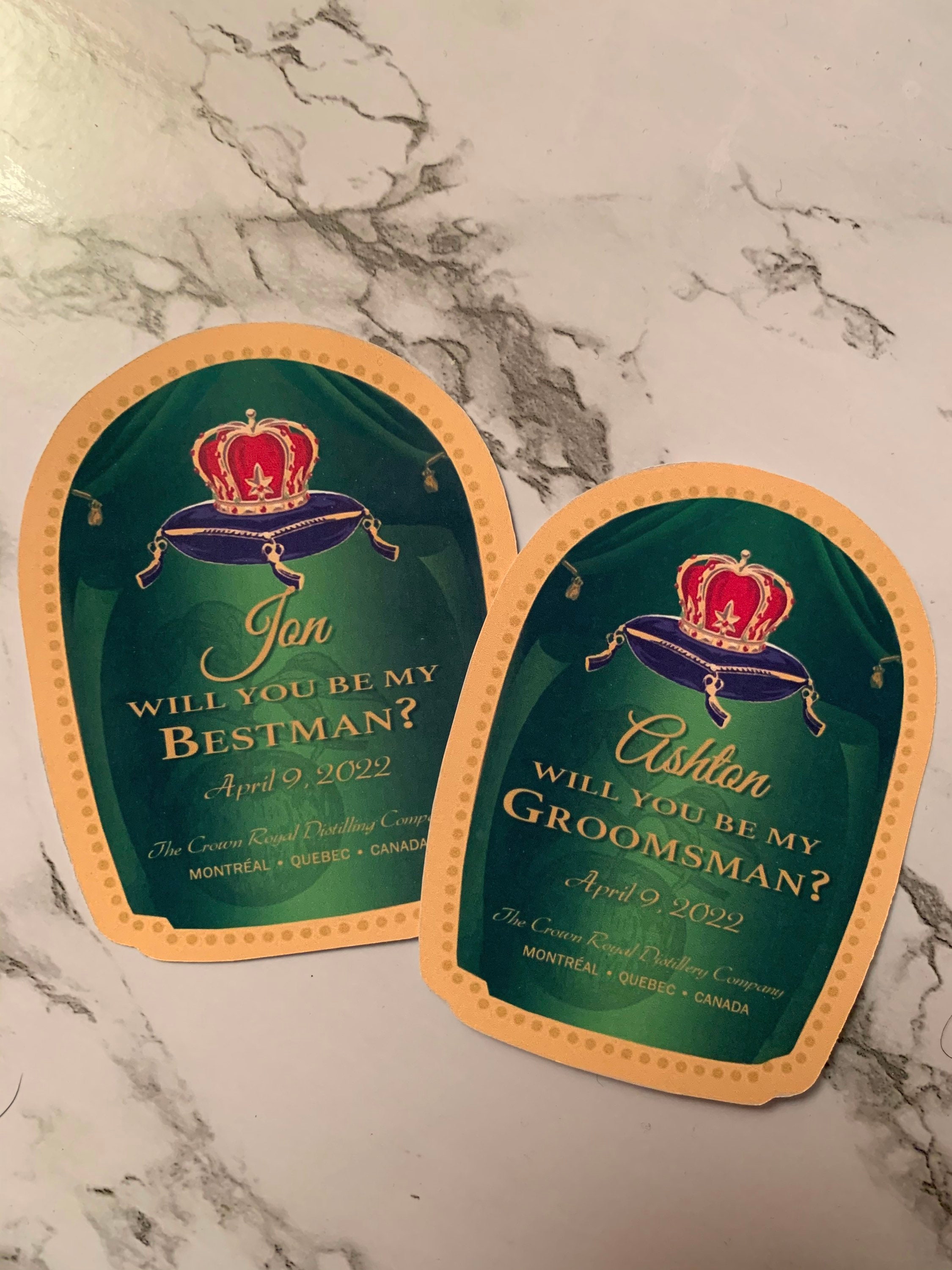 Crown Royal Whisky Custom Sticker Label Etsy