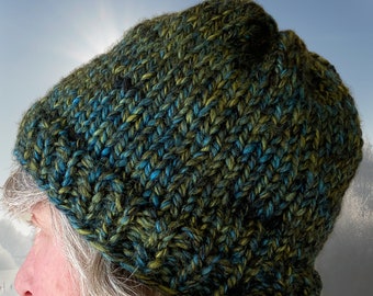 Chunky Knit Beanie | Warm Hat | Hand Knit | Wool lend Hat